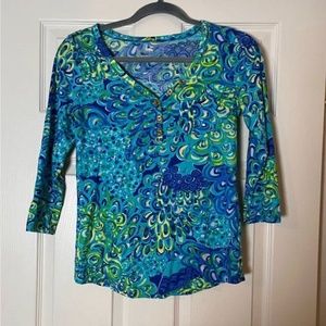 LILLY PULITZER| PALMETTO 3/4 SLEEVE TOP